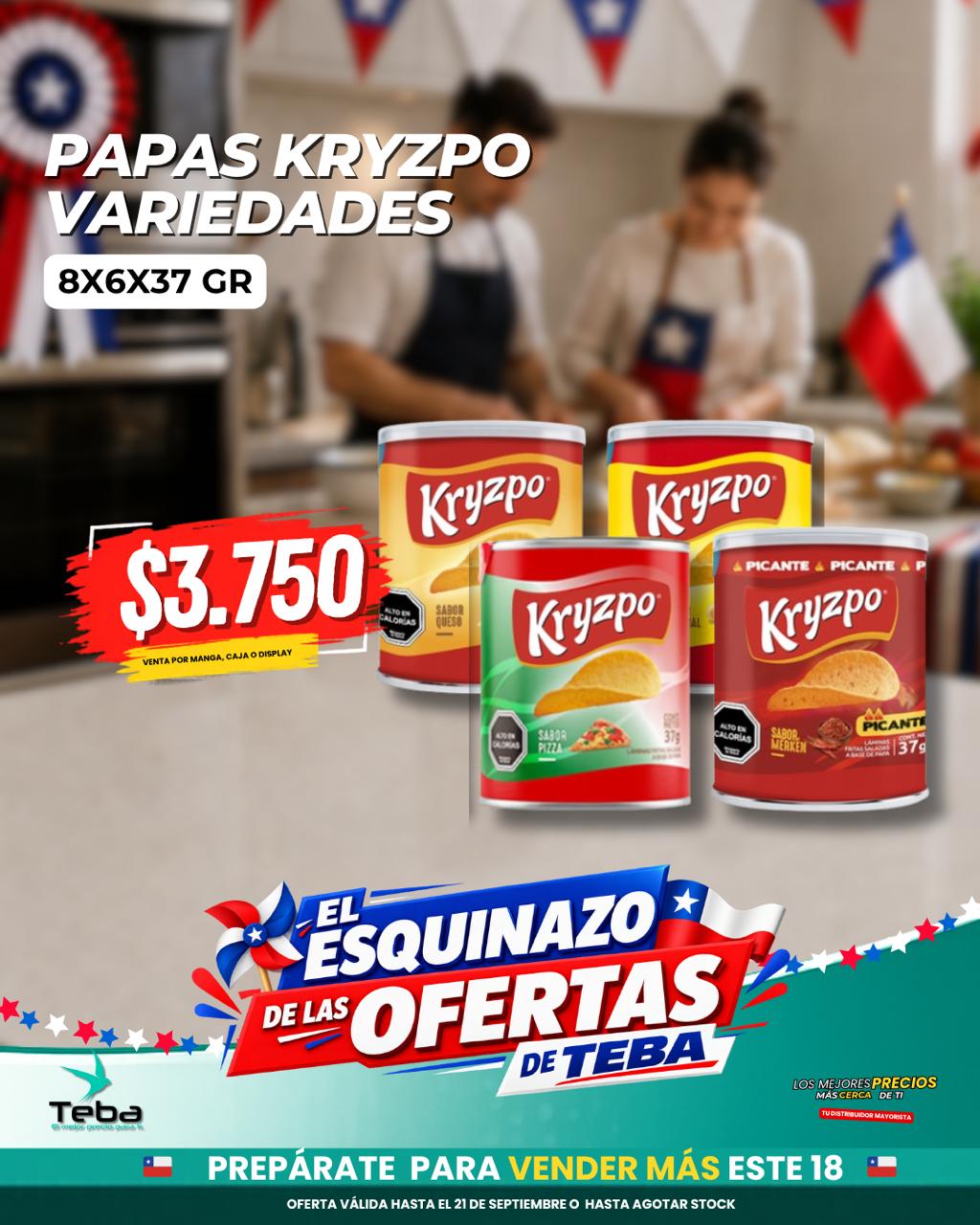 Ofertas de la semana - PAPAS KRYZPO ORIGINAL 8X6X37GR