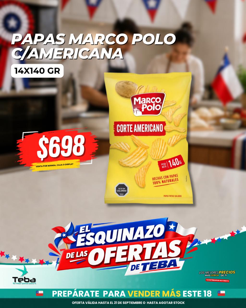 Ofertas de la semana - PAPAS MARCO C/AMERICANA 14X140GR