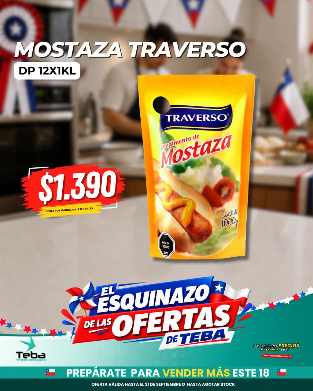 Ofertas de la semana - MOSTAZA TRAVERSO 12X1KL