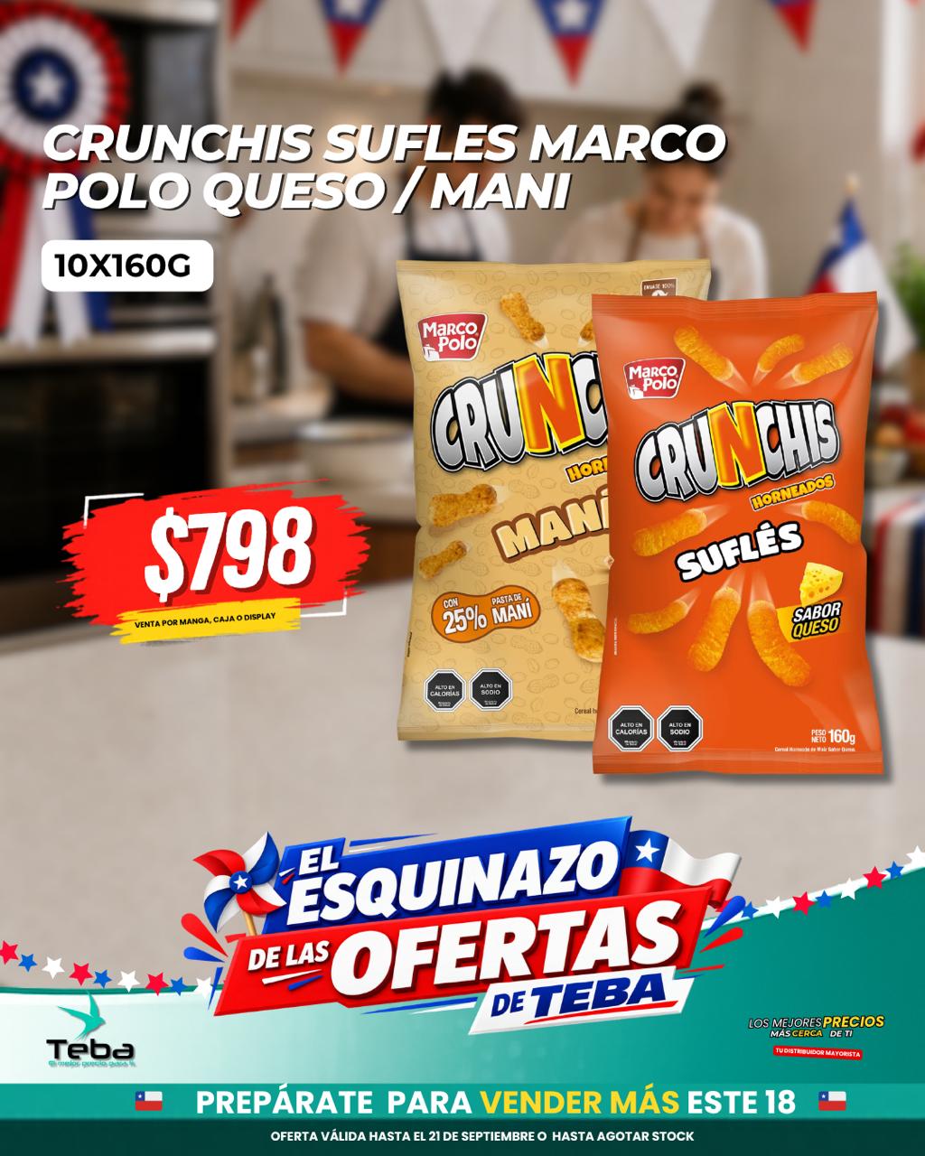 Ofertas de la semana - CRUNCHIS SUFLES MARCO POLO QUESO 10X160G
