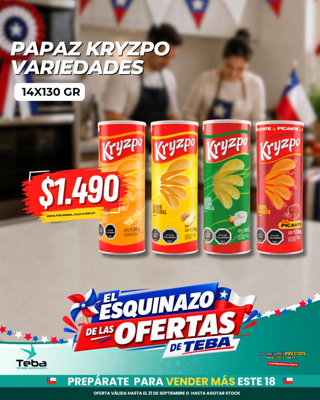 Ofertas de la semana - PAPAS KRYZPO ORIGINAL 14 X 130 GR