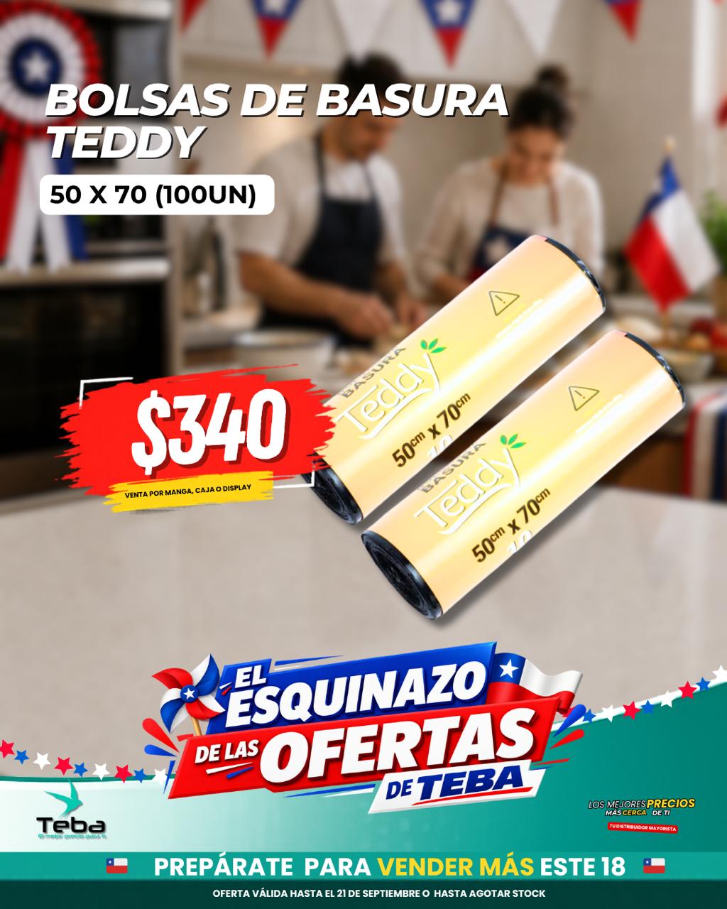Ofertas de la semana - BOLSAS DE BASURA TEDDY 50 X 70 (100UN)