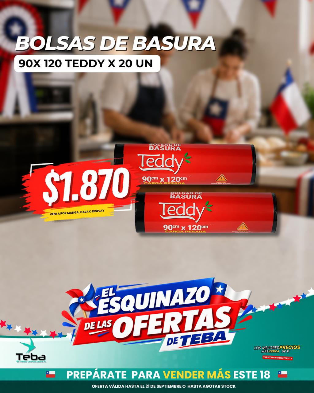 Ofertas de la semana - BOLSAS DE BASURA 90X 120 TEDDY X 20 UN