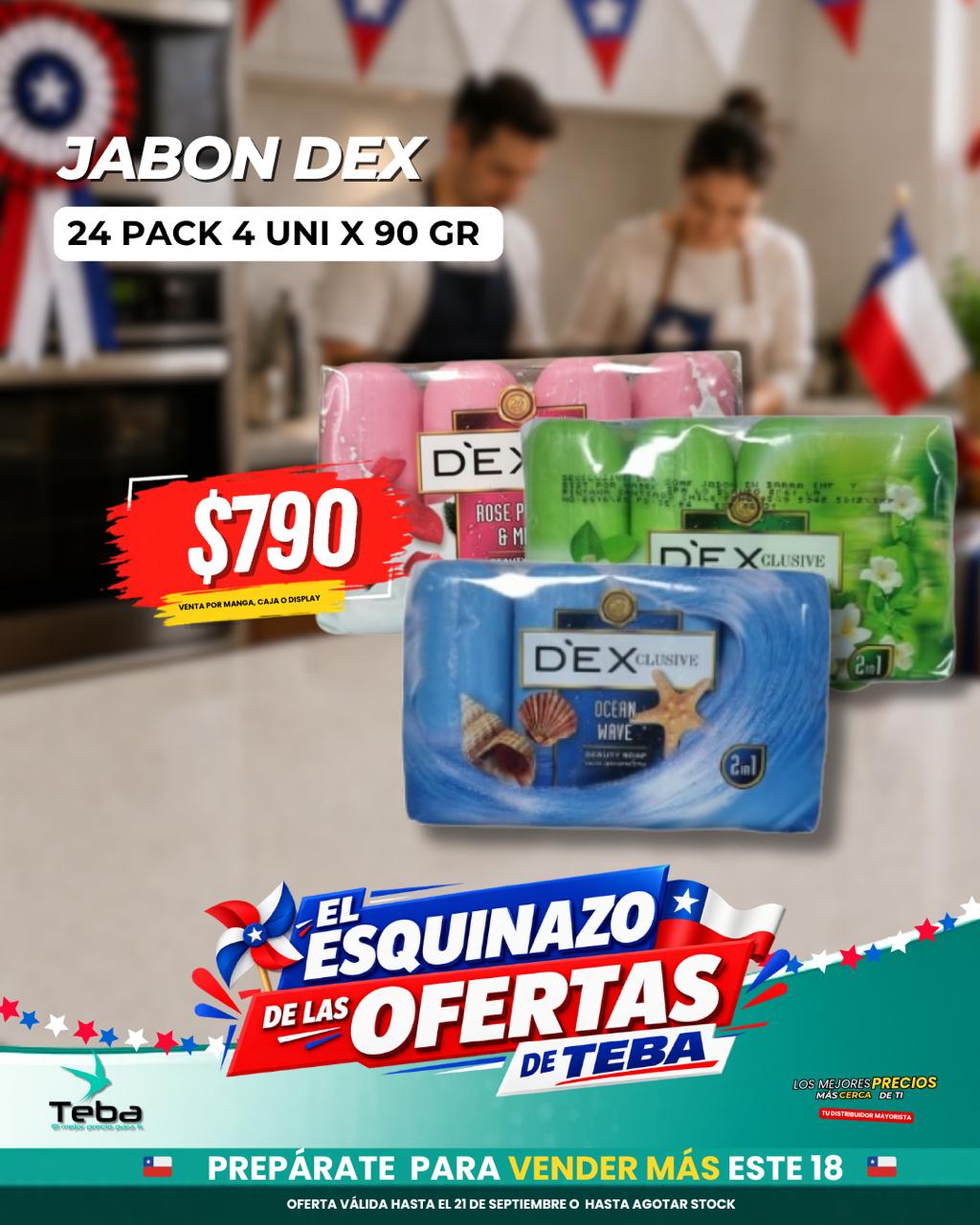Ofertas de la semana - DEXCLUSIVE JABON 24 PACK X 4 UN X 90 GRS