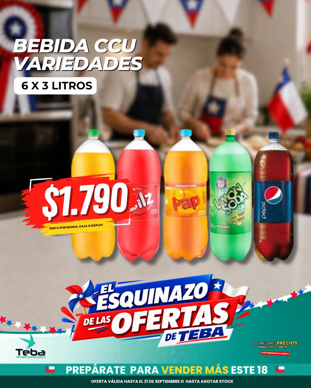 Ofertas de la semana - BEBIDA CCU CRUSH 6 X 3 LITROS