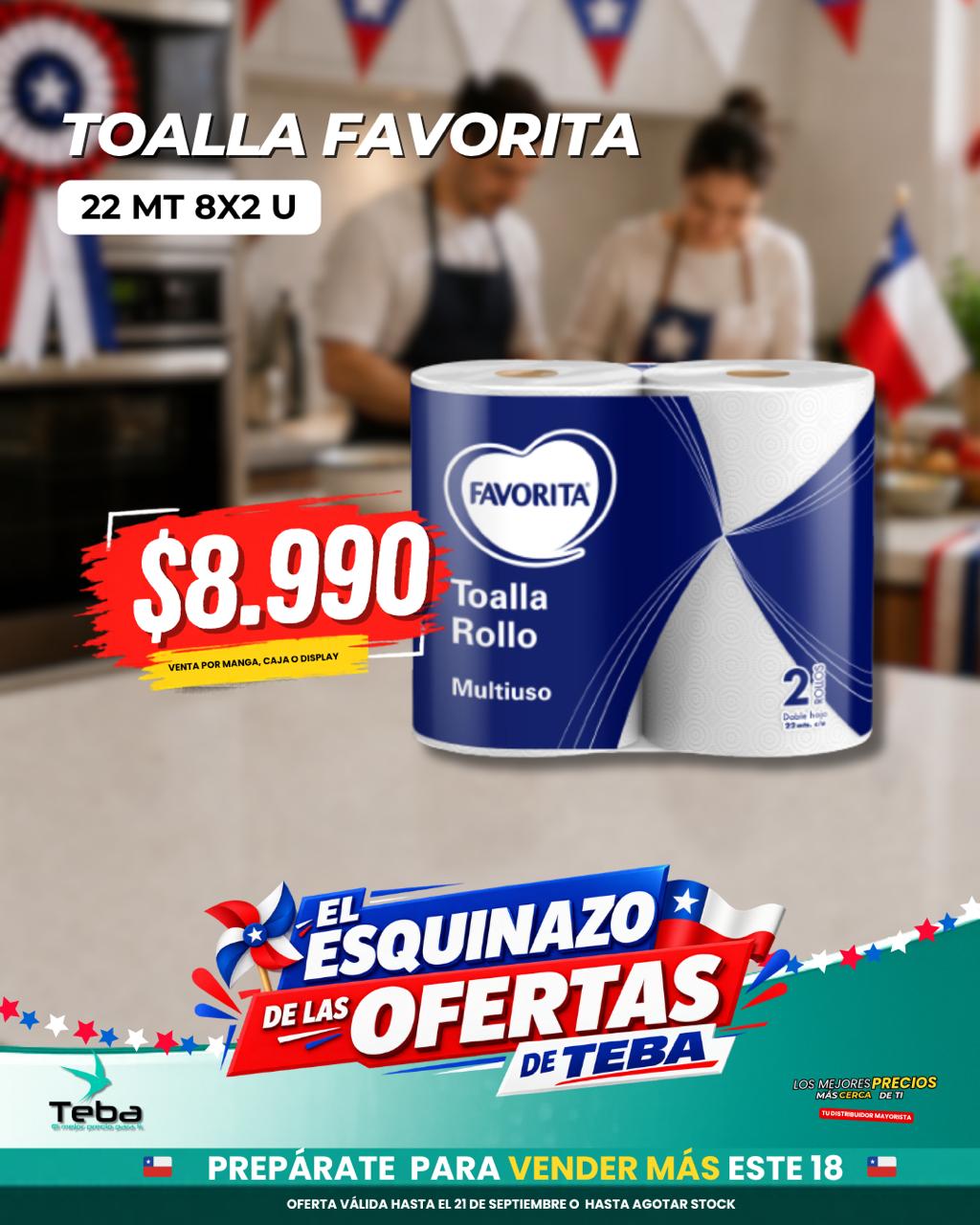 Ofertas de la semana - T. PAPEL FAVORITA 22 MTS 8X2 UNI