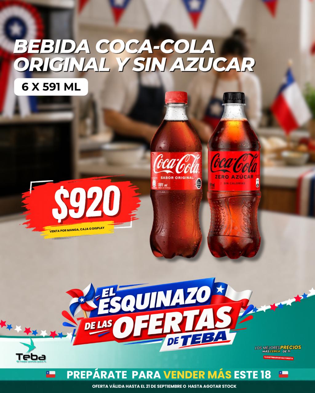 Ofertas de la semana - BEBIDA COCA COLA 6 X 591 ML