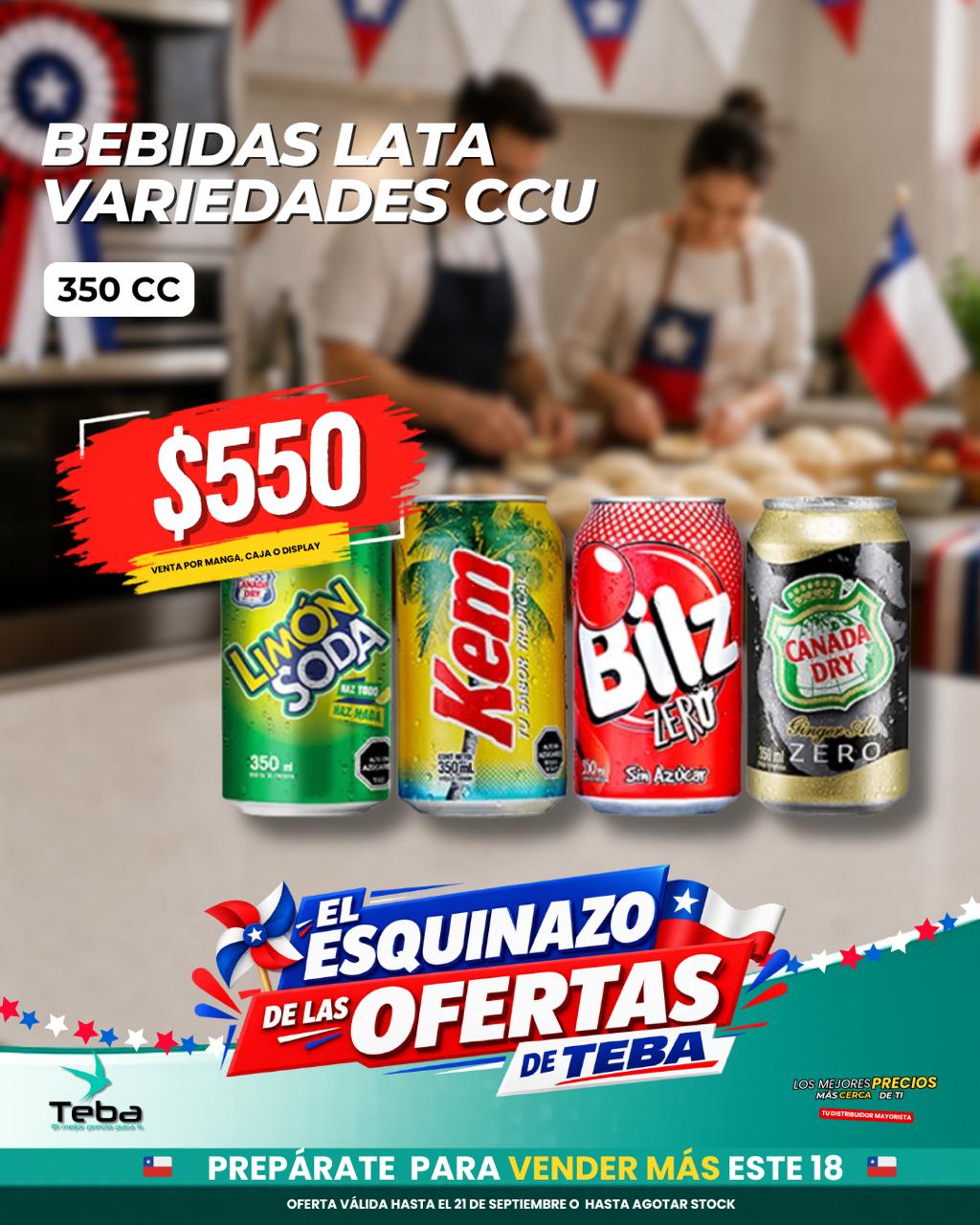 Ofertas de la semana - LATA CCU CRUSH 4X6X350 CC