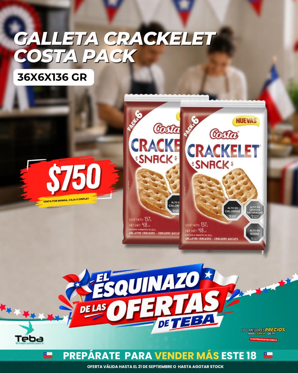 Ofertas de la semana - GALLETA CRACKELET PACK 36X6X137GR