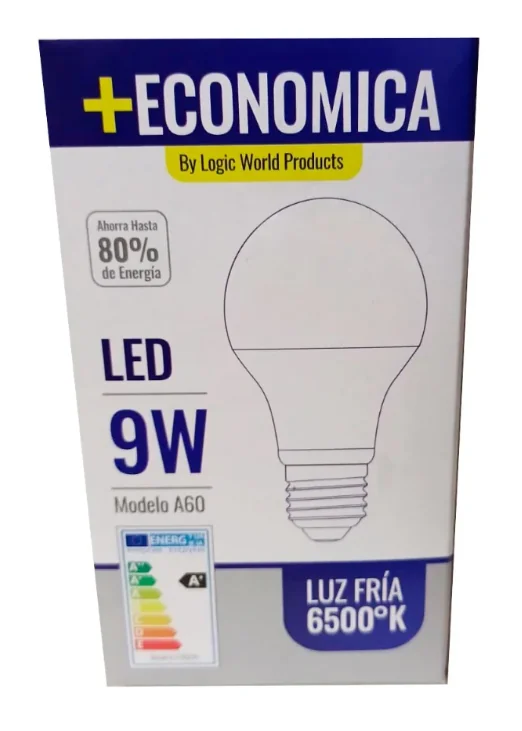 AMPOLLETA LED +ECONOMICA 9W LUZ FRIA X10 UND