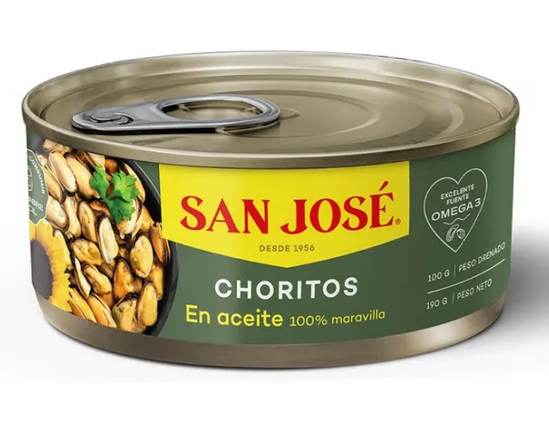 CHORITOS ACEITE SAN JOSE 48 X 190 GRS.
