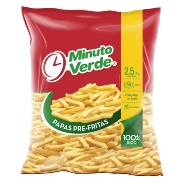 PAPA PRE FRITA MINUTO VERDE 4X2.5 KL IMP 11MM