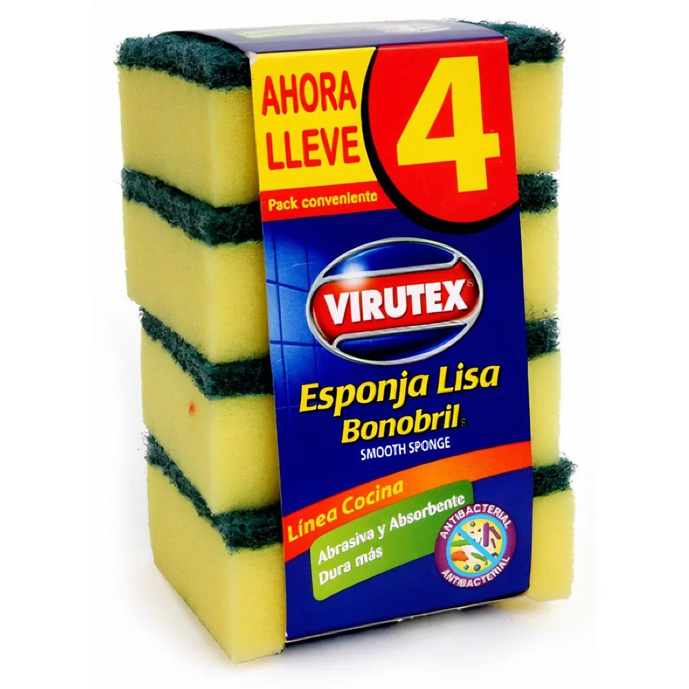 ESPONJA LISA 12 DISPLAY X 4 UNIDADES VIRUTEX
