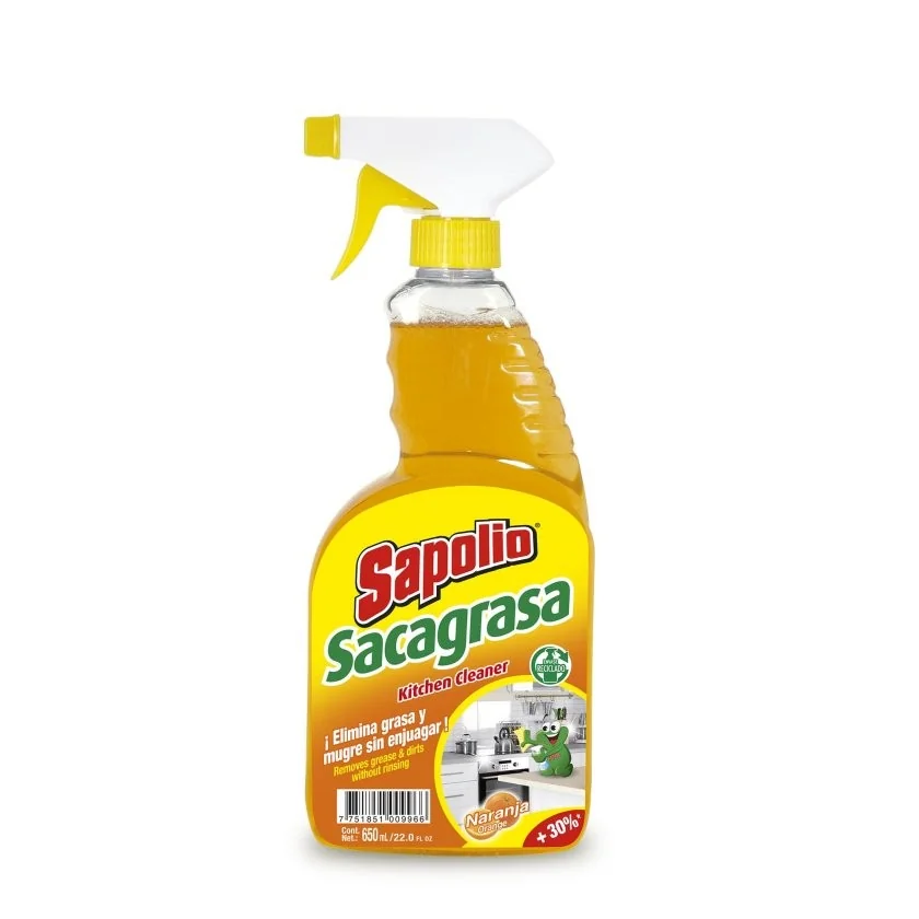 LIMPIADOR ANTIGRASA SAPOLIO NARANJA 12 X 650CC