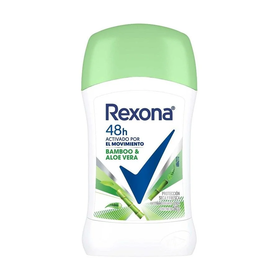 DESOD. REXONA BARRA MUJER BAMBOO Y ALOE 12 X50 GR