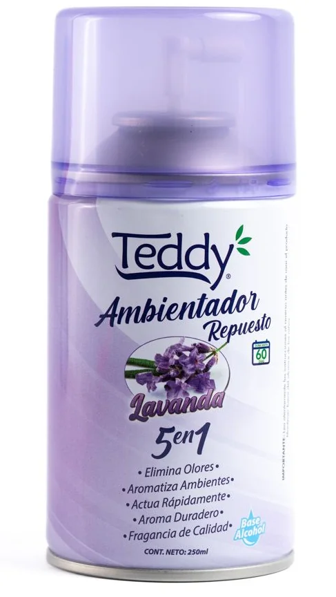 DESODORANTE AMBIENTAL TEDDY REP 24 X 250CC LAVAND
