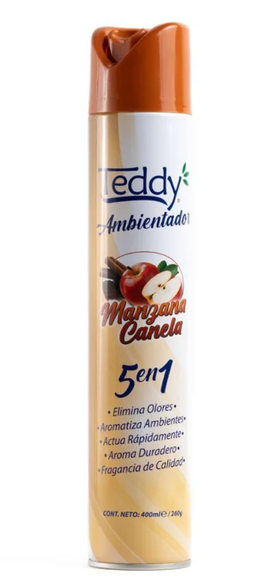 DESODORANTE AMBIENTAL TEDDY 12 X 400 CC MANZANA CA