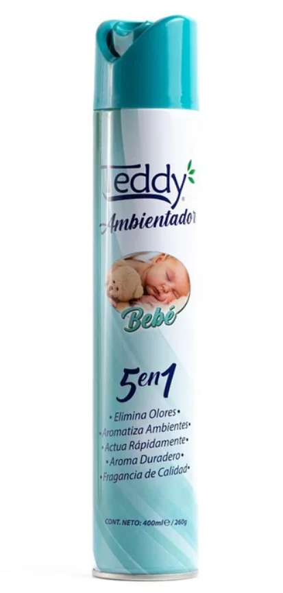 DESODORANTE AMBIENTAL TEDDY 12 X 400 CC BEBE