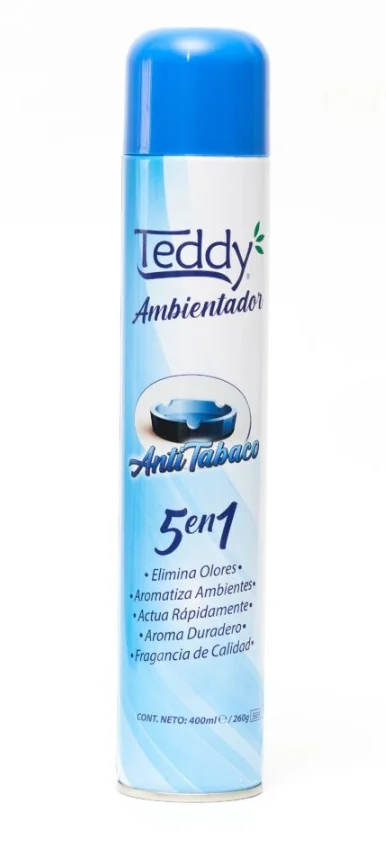 DESODORANTE AMBIENTAL TEDDY 12 X 400 CC ANTITABACO