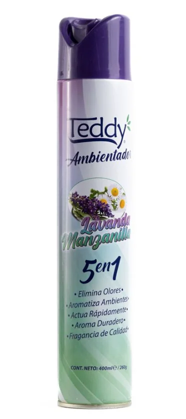DESODORANTE AMBIENTAL TEDDY 12 X 400 CC LAVANDA