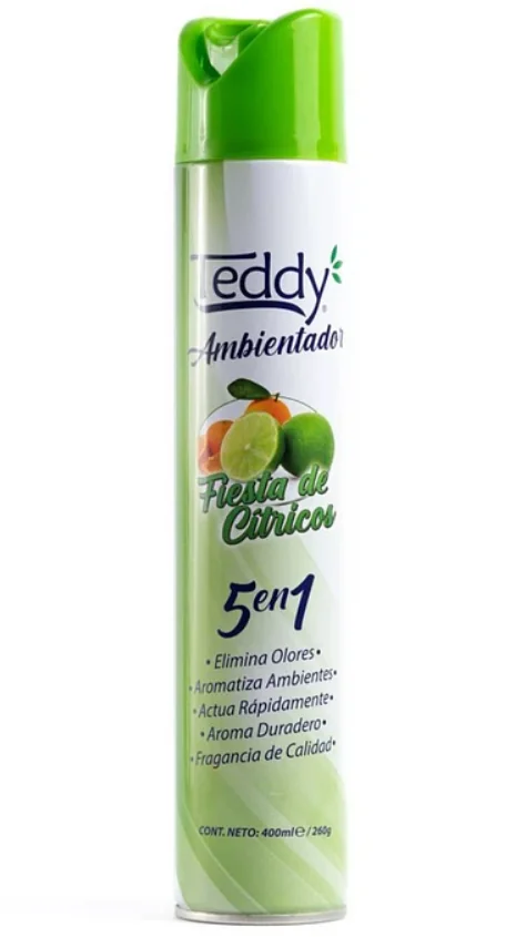 DESODORANTE AMBIENTAL TEDDY 12 X 400 CC CITRUS
