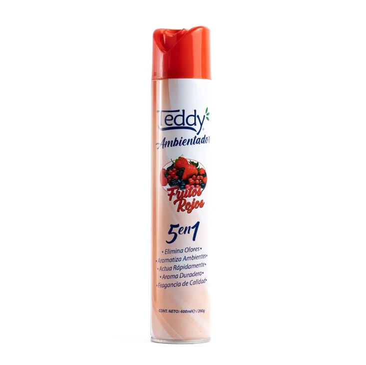 DESODORANTE AMBIENTAL TEDDY 12 X 400 CC FRUTOS ROJ