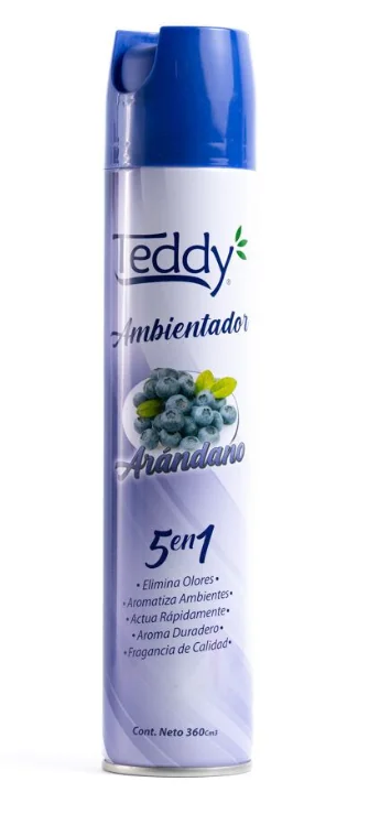 DESODORANTE AMBIENTAL TEDDY 12 X 400 CC ARANDANO