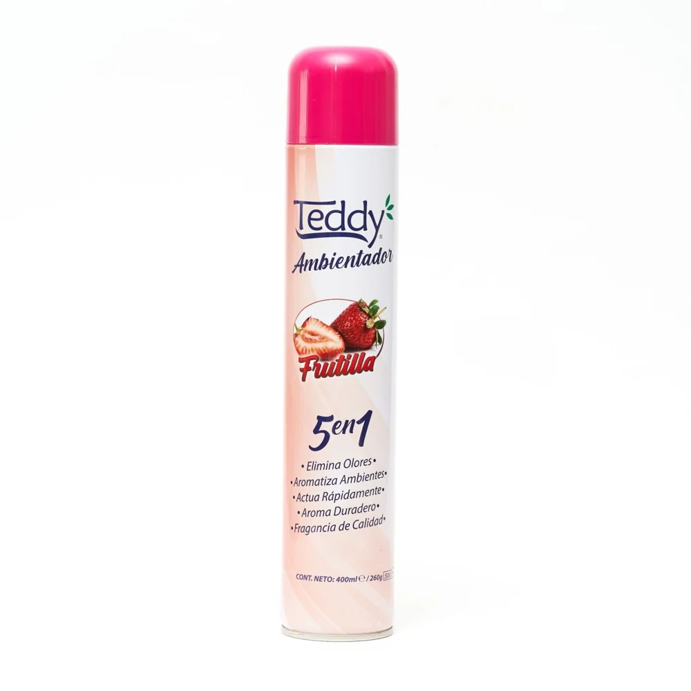 DESODORANTE AMBIENTAL TEDDY 12 X 400 CC FRUTILLA