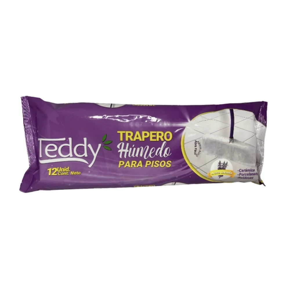 TRAP.HUMEDO TEDDY MULT 12UNID LAVANDA