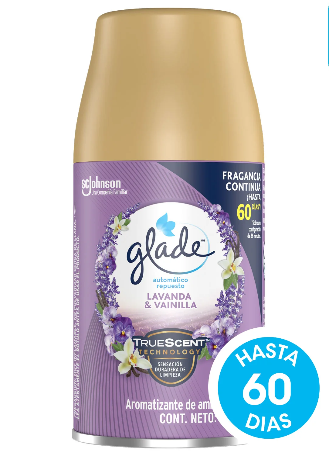 GLADE APARATO AUTOMA LAVANDA VAINILLA 4 X 175gr