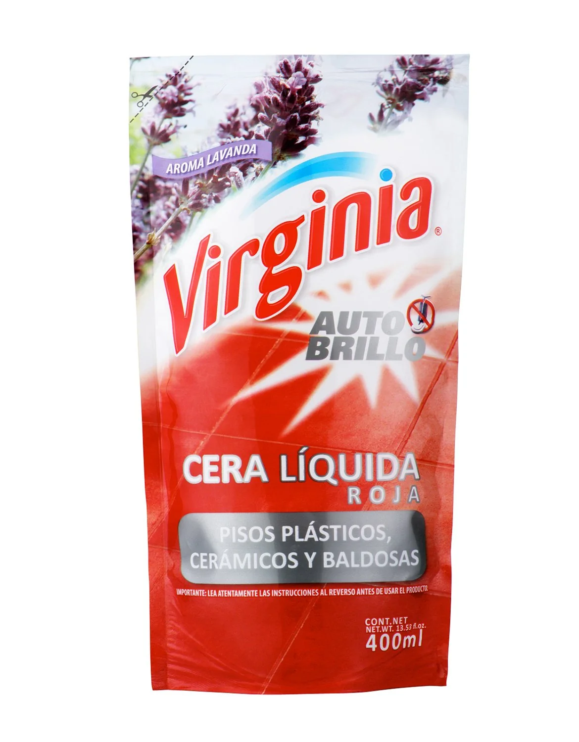 CERA LIQUIDA A/BRILLO VIRGINIA ROJA D/P 10x400ML