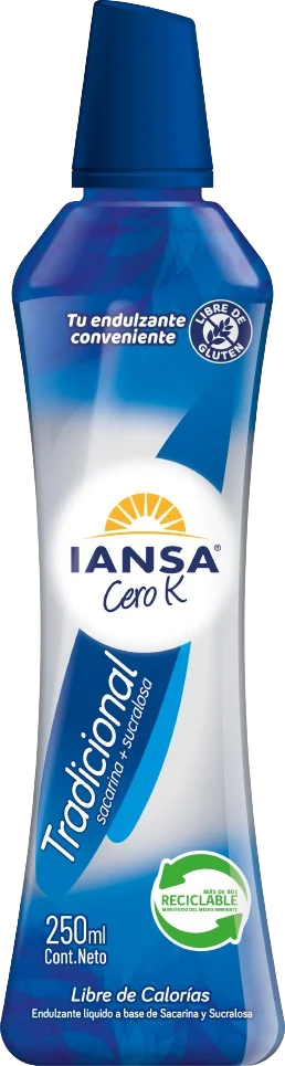 ENDULZANTE IANSA CERO K SACARINA SUCRALOSA 16X250M