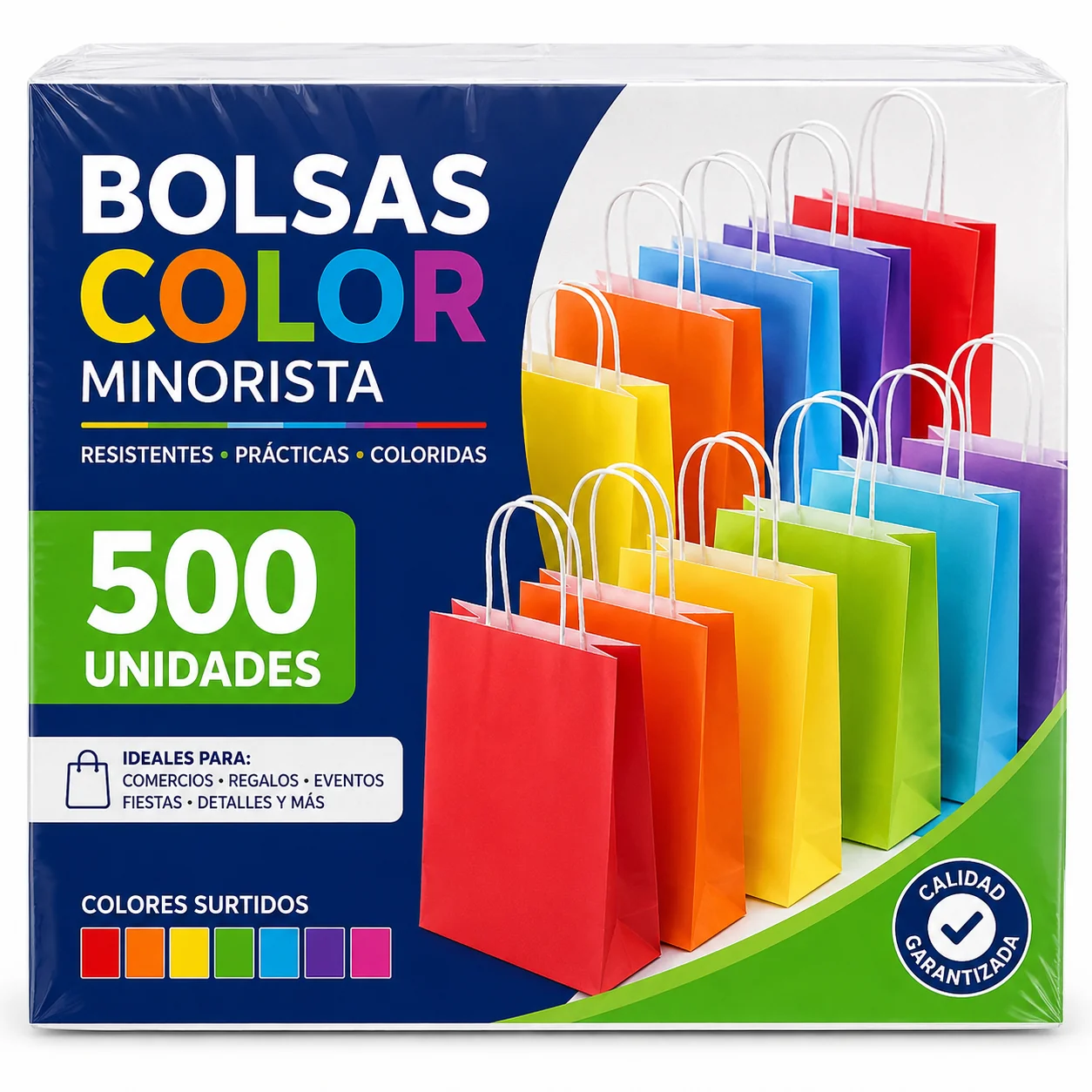 BOLSA COLOR 35X45X10 MINORISTA 500U
