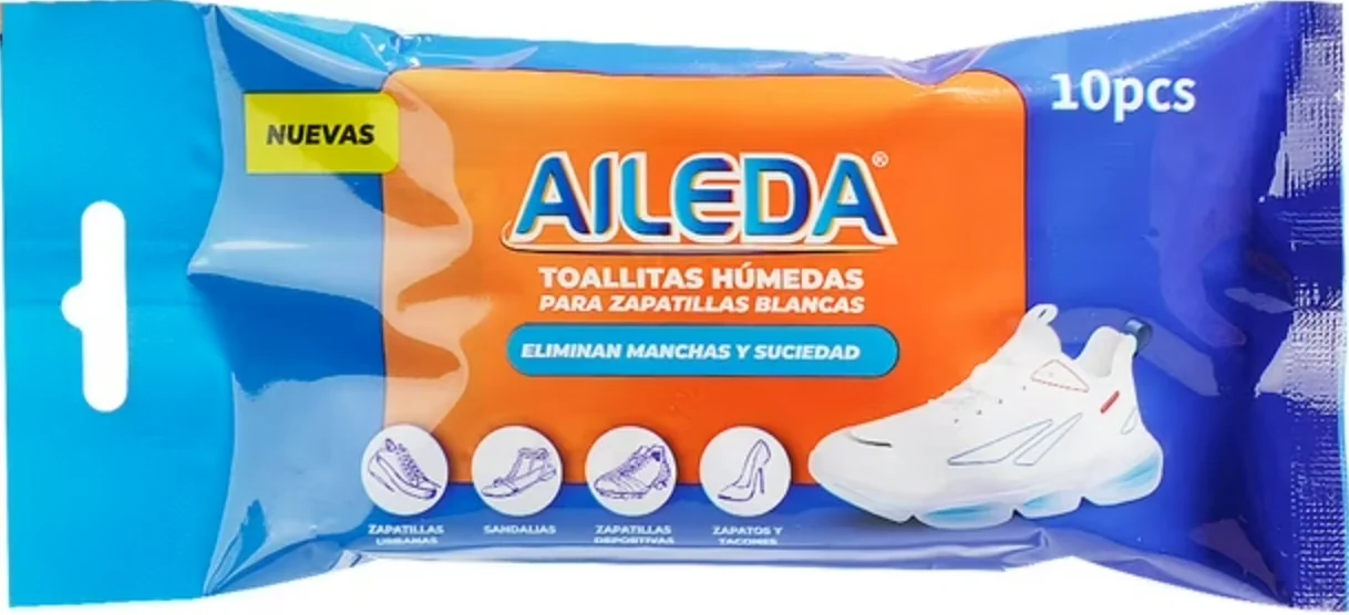 TOALLITA HUMEDA LIMPIA ZAPATILLA AILEDA 50 X 10UND