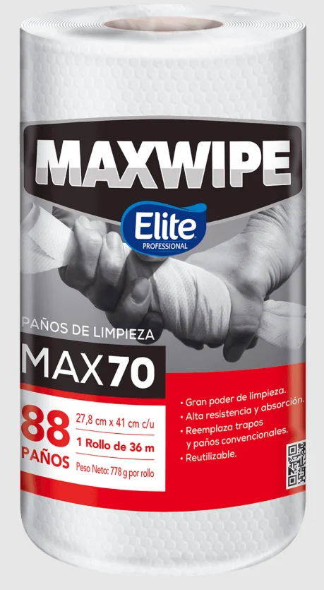 T. PAPEL MAXWIPE PAÑO 6X70 (88HOJAS)