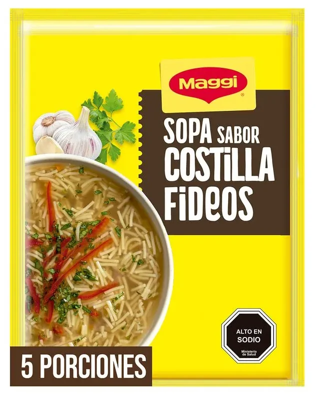 SOPA COSTILLA CON FIDEOS MAGGI 20X68 GRS