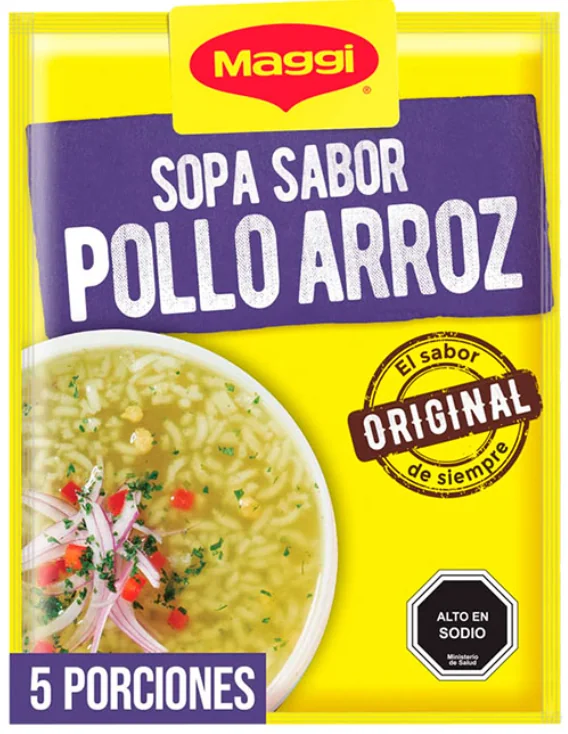 SOPA DE POLLO CON ARROZ MAGGI 20X68 GRS