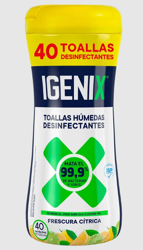 TOALLITAS IGENIX CANISTER 40UN x 12