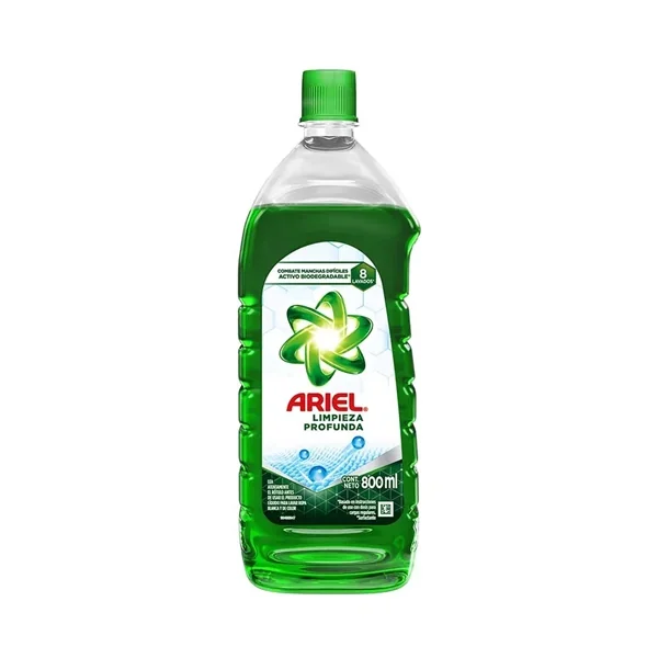 DETERGENTE ARIEL BOTELLA LIQ 9X800 ML