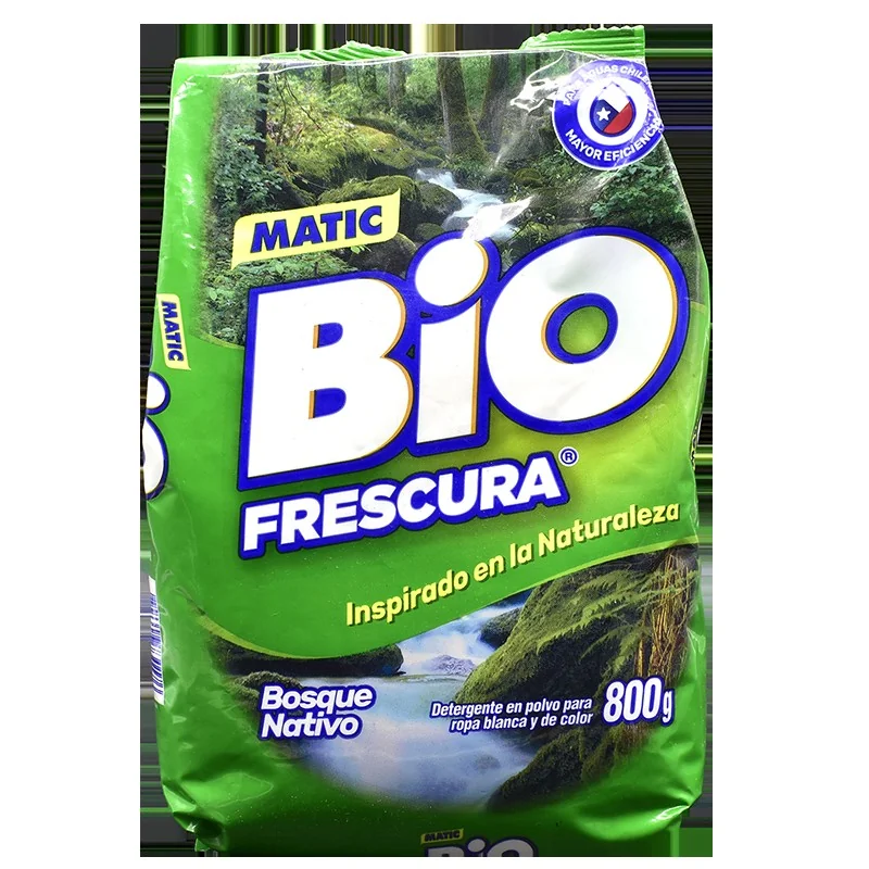 DETERGENTE BIO FRESCURA BOSQ NATIVO VERDE 18X800 G