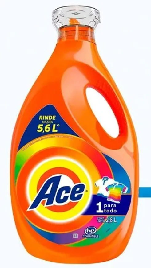 DETERGENTE LIQUIDO ACE PERFUMANTE 4X2.8LTS