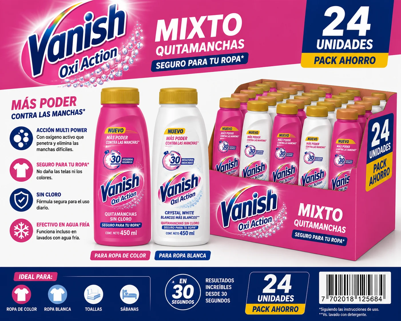 VANISH MIXTO 6D X 24U