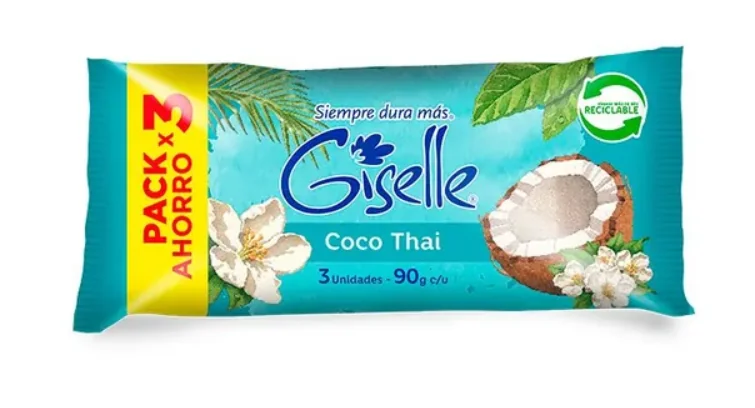 JABON GISELLE TOCADOR 3 X 90GR