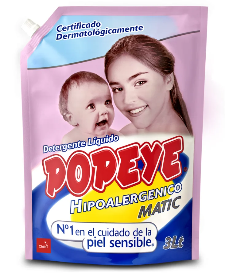DETERGENTE POPEYE HIPOALERGENICO DOY PACK 3LT