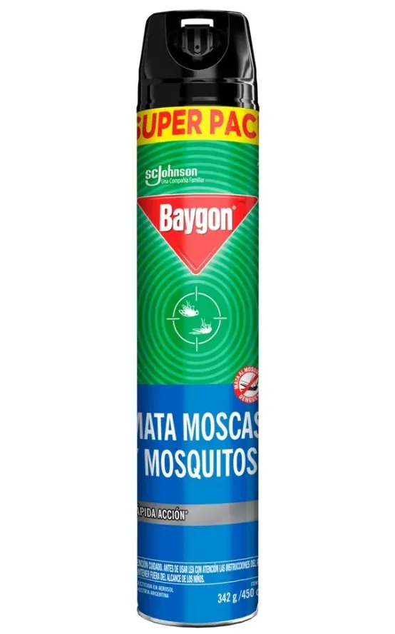 BAYGON MATA MOSCAS Y MOSQUITOS 12X 450ML