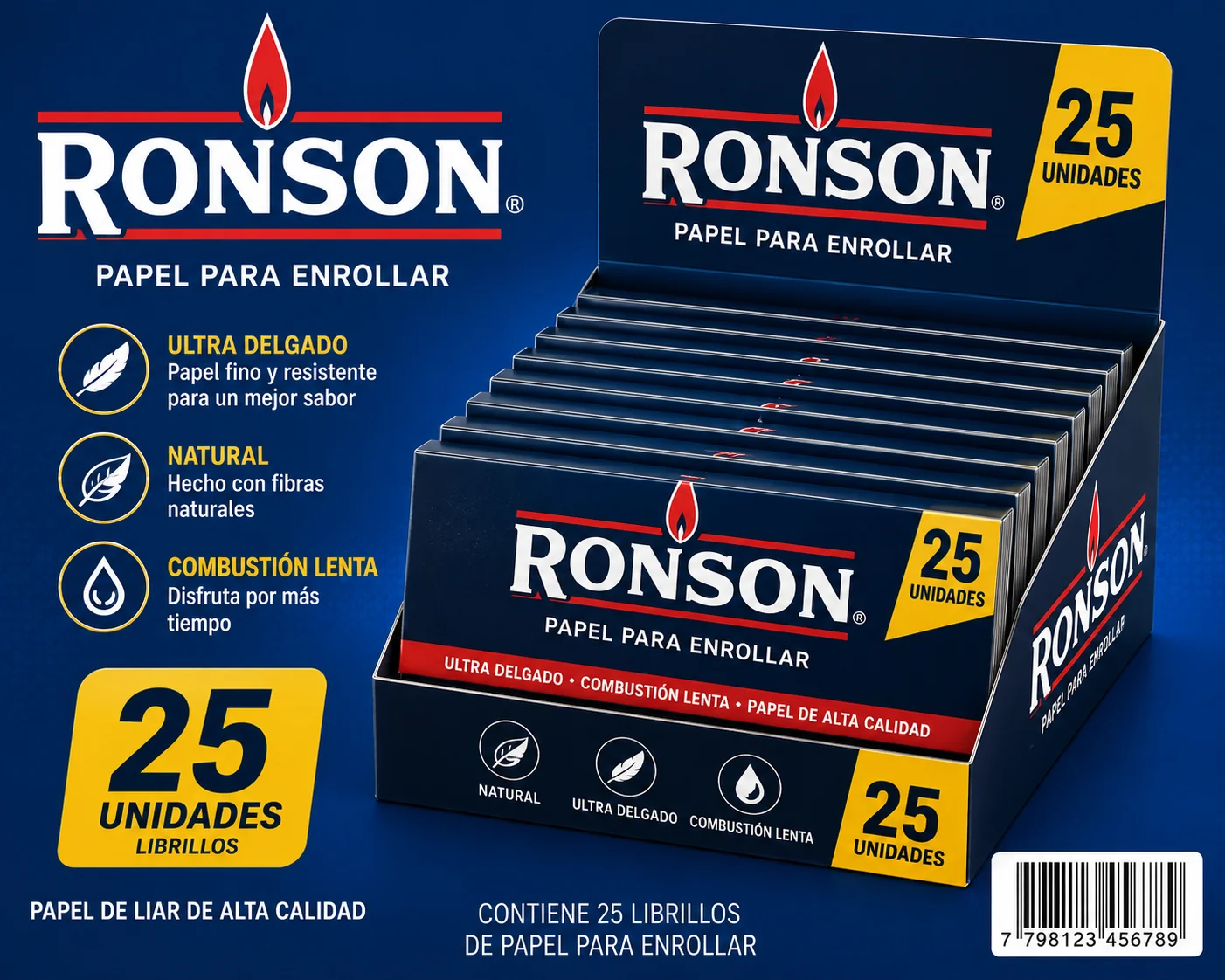 PAPEL RONSON X 25 UN.