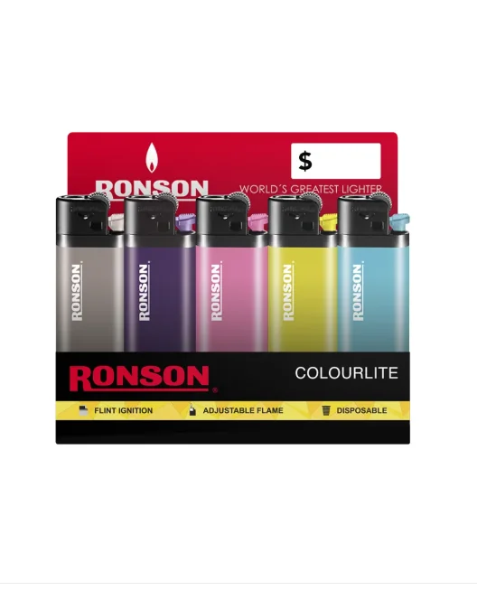 ENCENDEDOR RONSON COLOURLITE X 20UNID