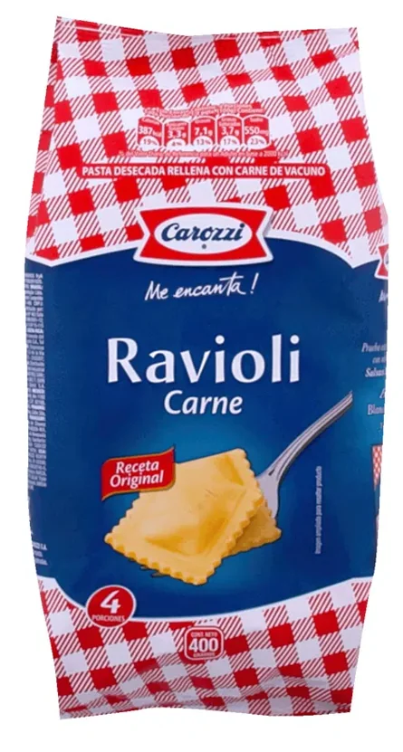 RAVIOLI CARNE CAROZZI 12X400 GRS