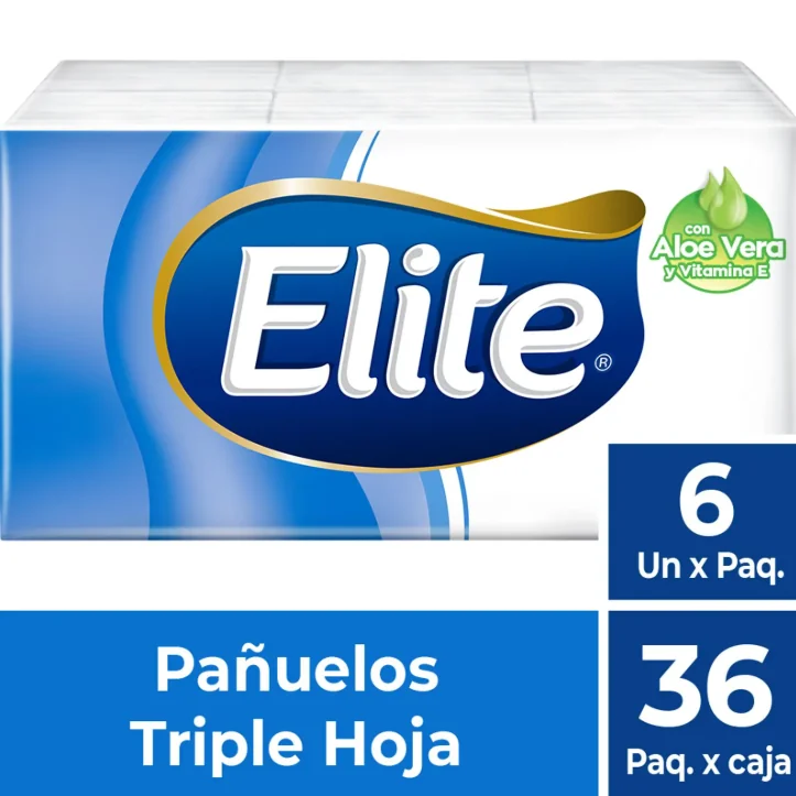 PAÑUELO ELITE SUPERM.ALOE VERA 36X6 UNI