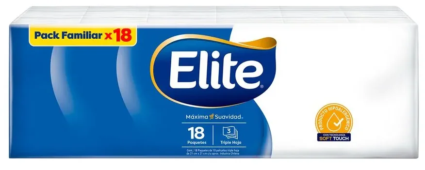 PAÑUELO ELITE NORMAL PACK 12 X18 UNI
